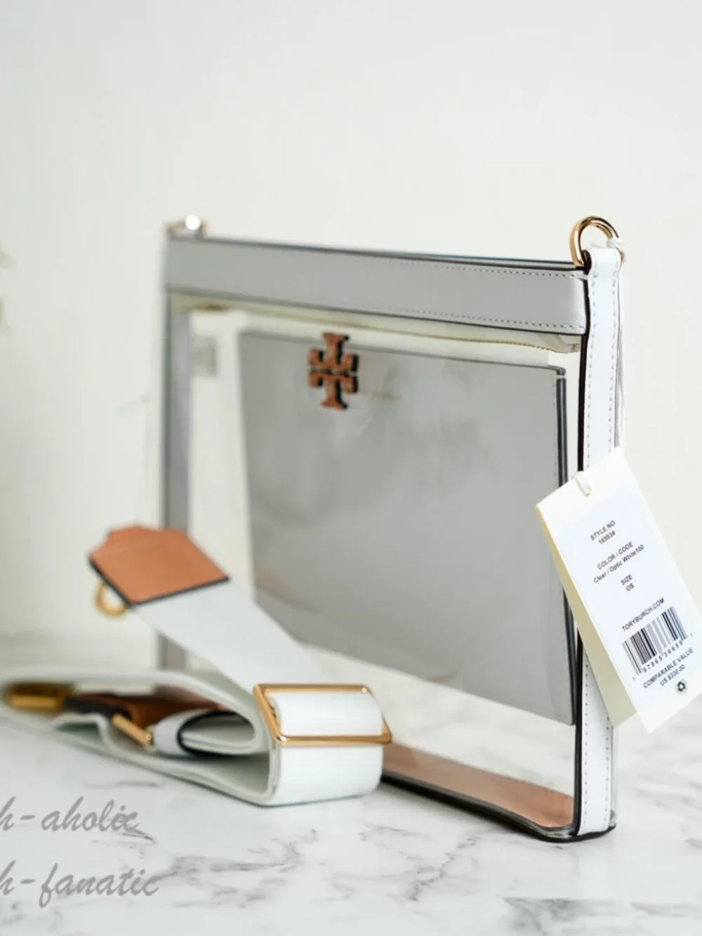 Tory Burch Blake Clear Swingpack Crossbody Clear/Optic White NWT - Picture 4 of 8